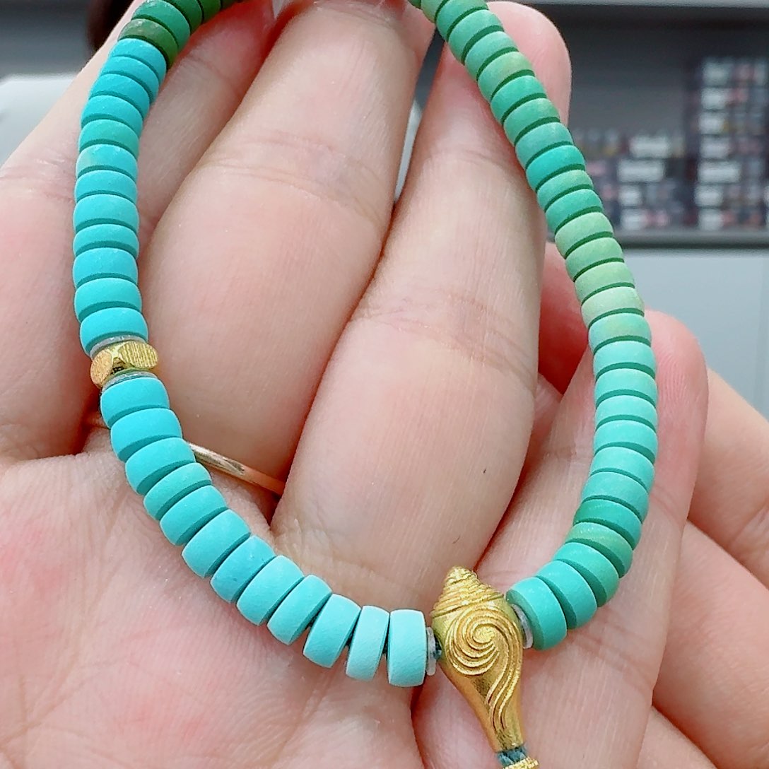 18K金镶嵌绿松石珠宝奇石