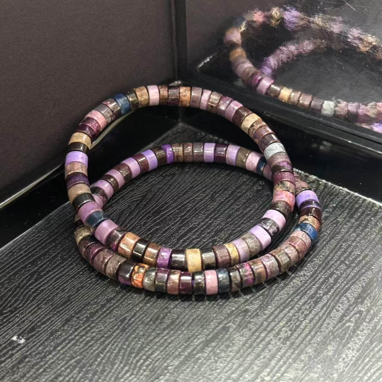 老四舒俱来精选 南非老油紫直切手串 多样性发其一