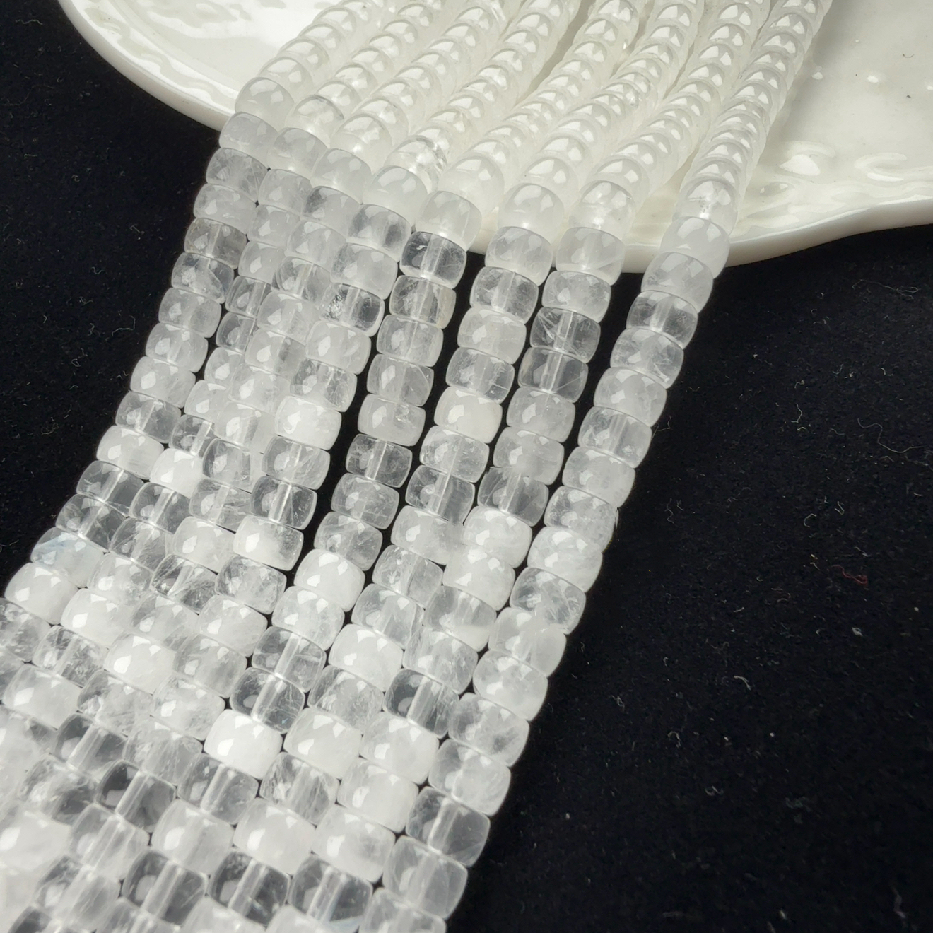 4x7mm各种颜色晶药片形隔片剁珠手工diy半成品一条