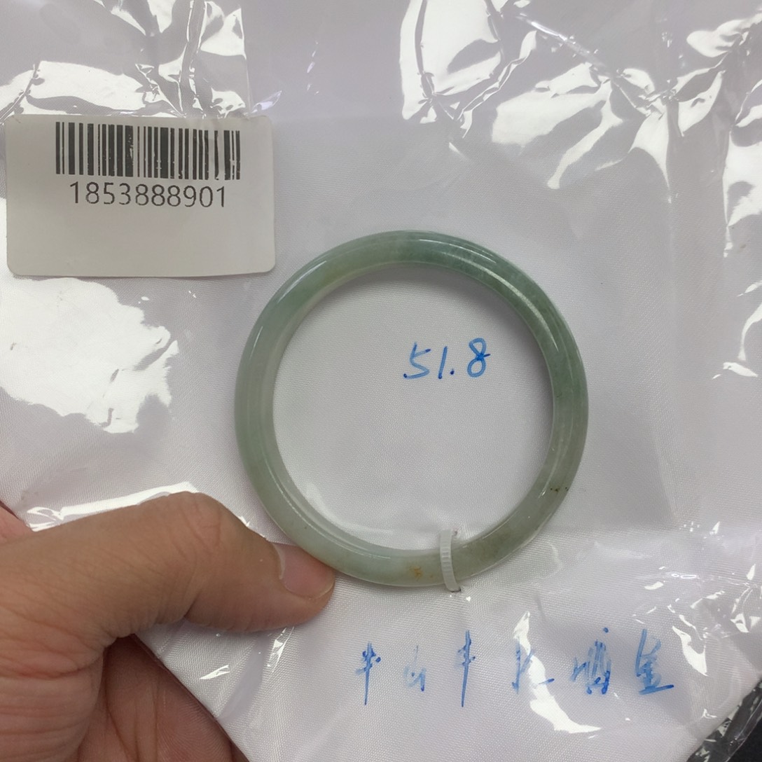 翡翠未镶嵌手镯51.8