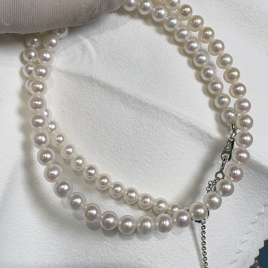 淡水珍珠颈饰银S925镶嵌