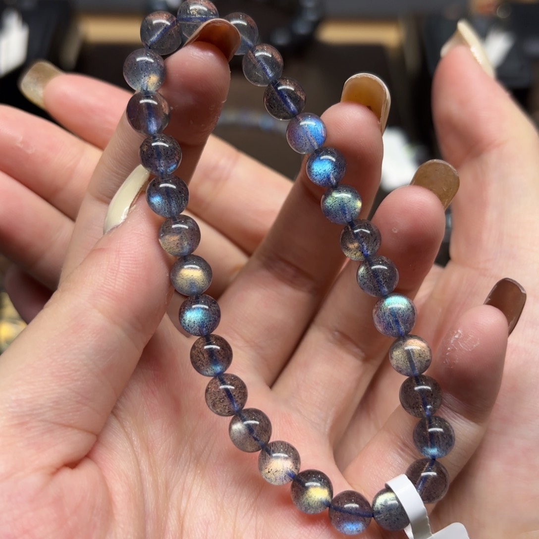 未镶嵌手链长石6.8mm左右