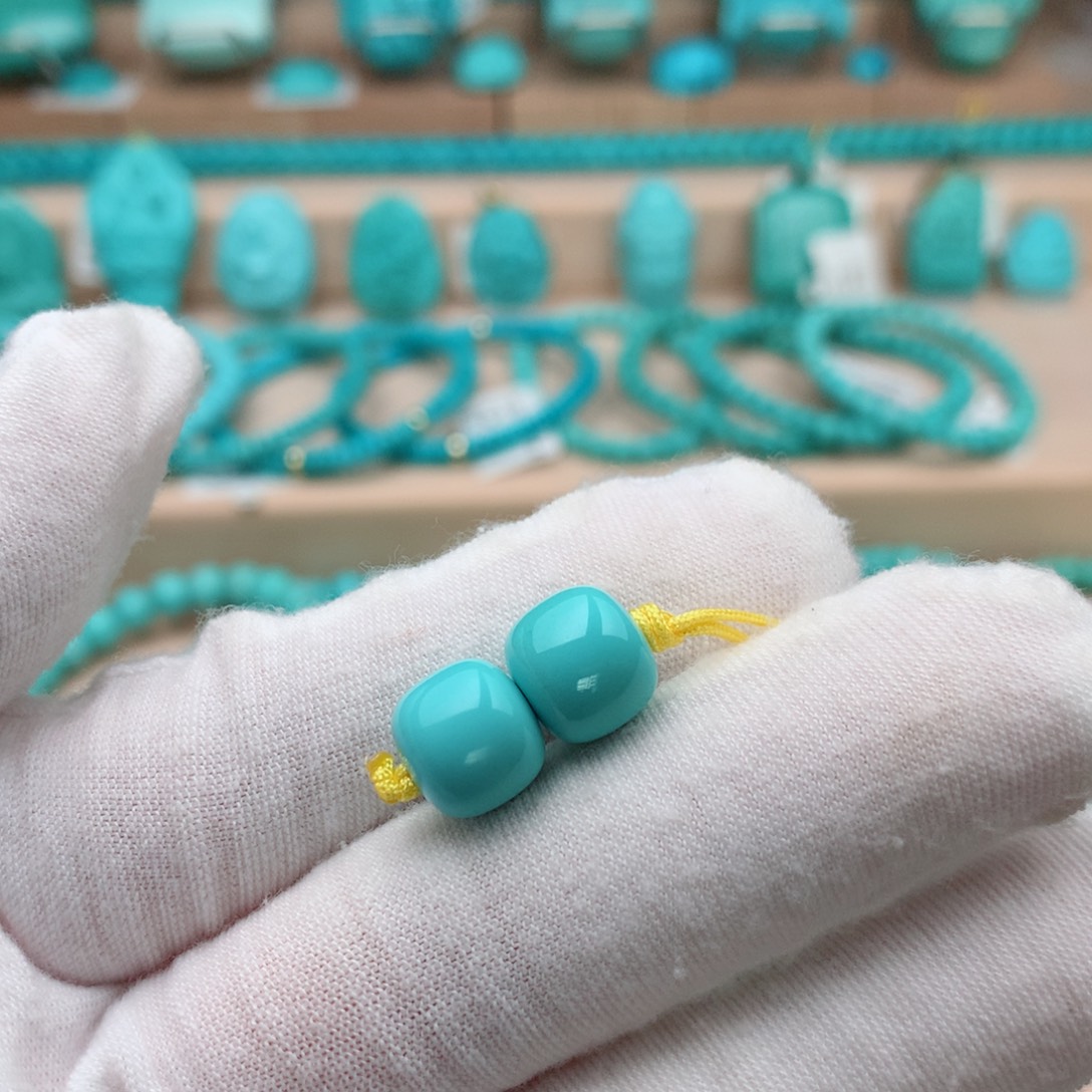 未镶嵌绿松石珠宝奇石9.5mm