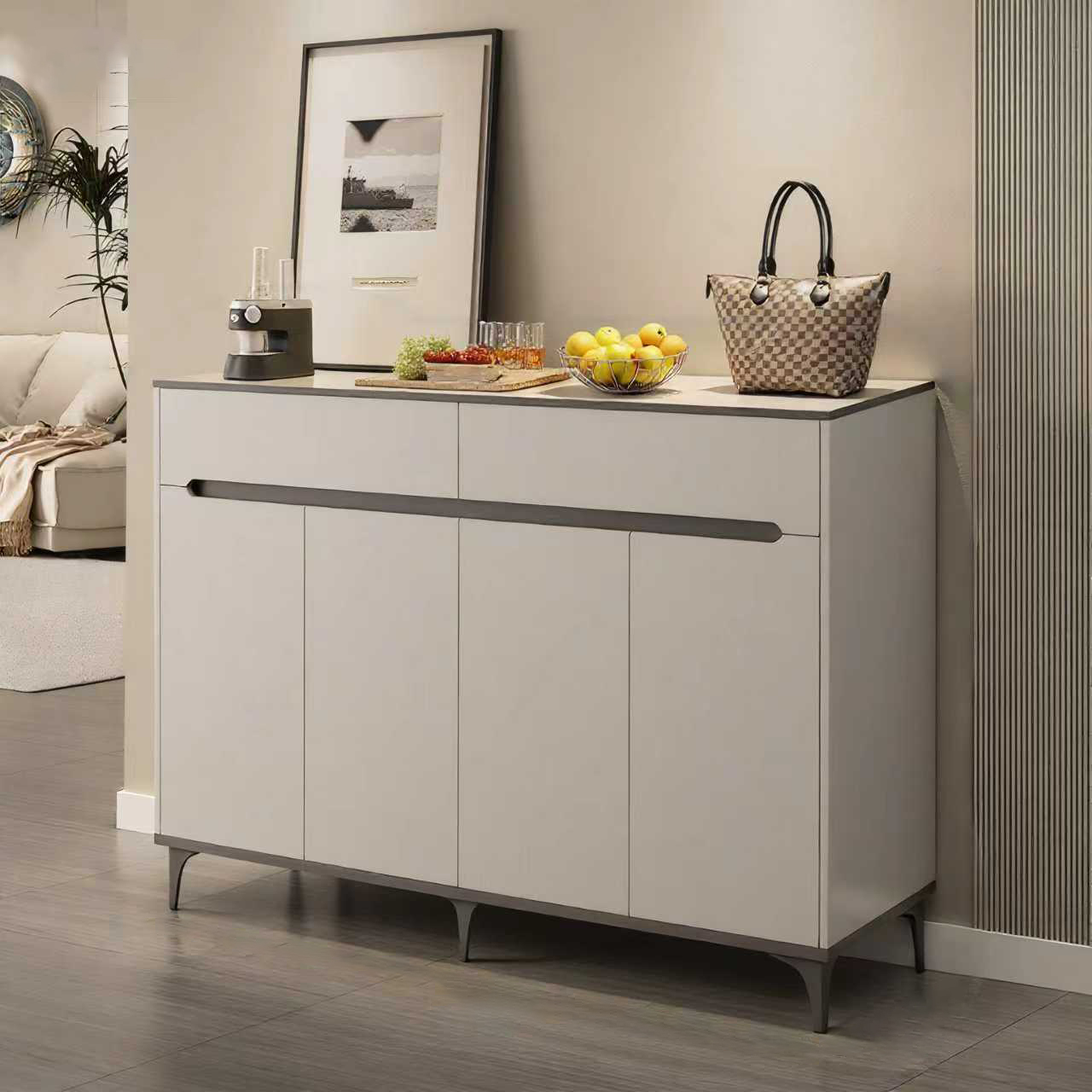 入户鞋柜家用门口室内靠墙新款2025大容量可定制多层储物鞋架