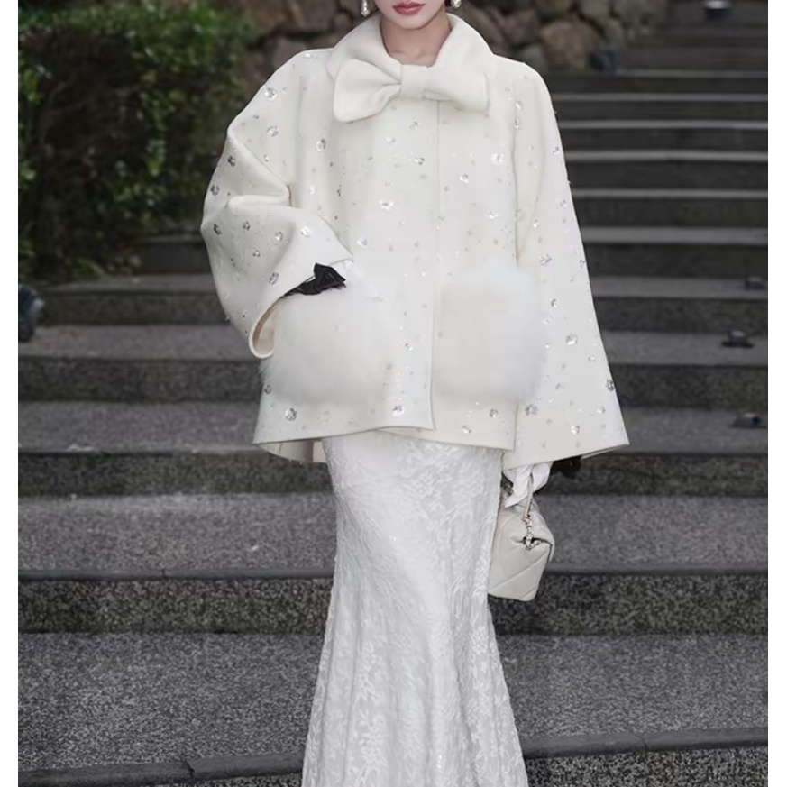 【赫本日记】 秋冬季千金风蝴蝶结外套