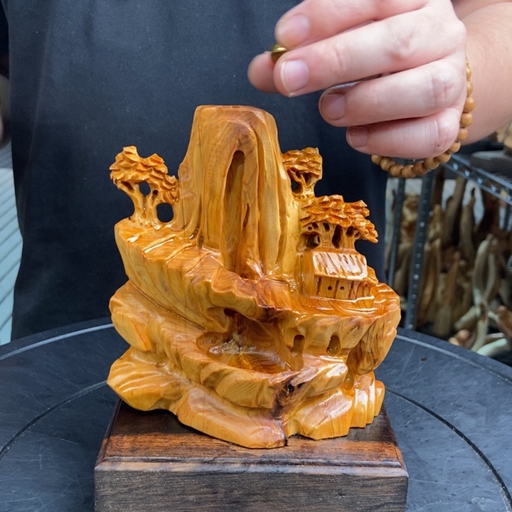 柏木（崖柏）山水倒流香送两盒香