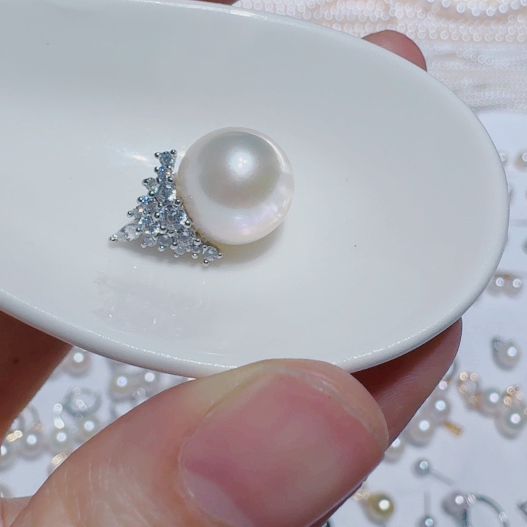 淡水珍珠颈饰银S925镶嵌258