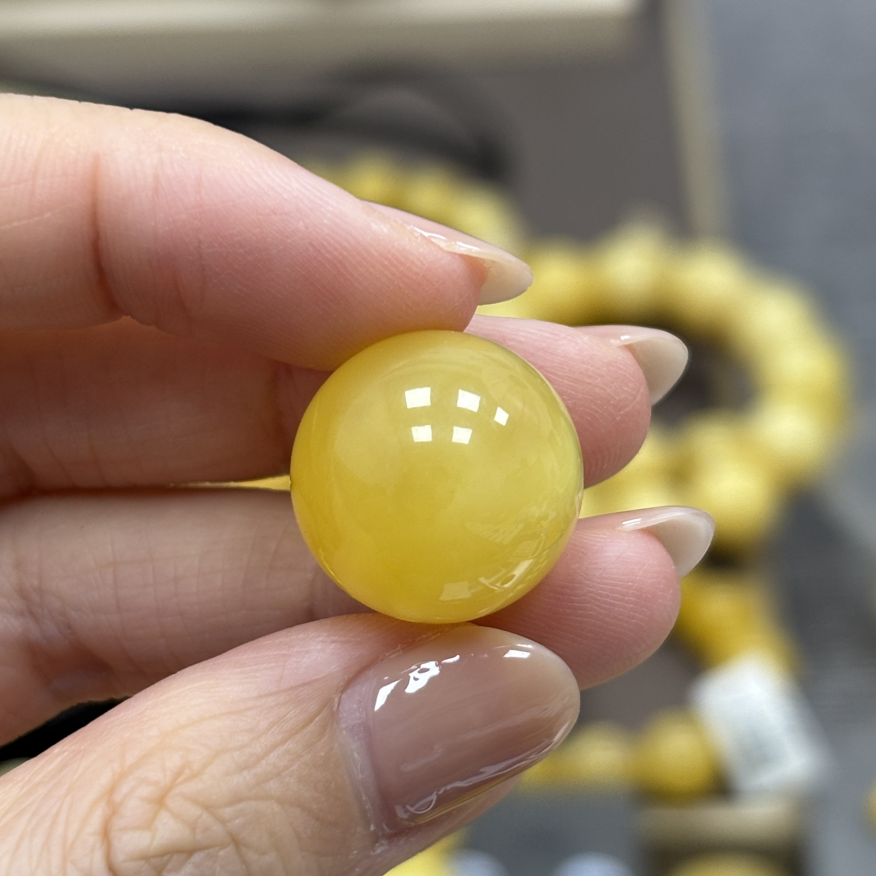 17.3mm 小妖珠宝天然原矿琥珀蜜蜡