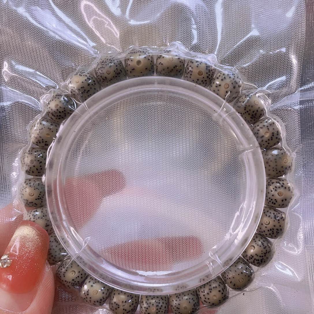 星月菩提手串石玉料青花大眼睛尺寸8/9