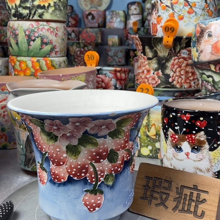 红陶景德镇艺术手绘作品