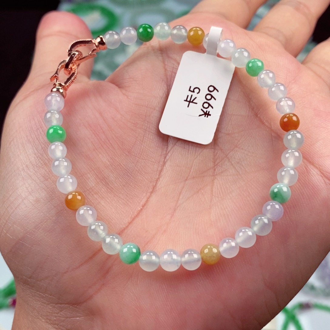 手链翡翠未镶嵌卡5 