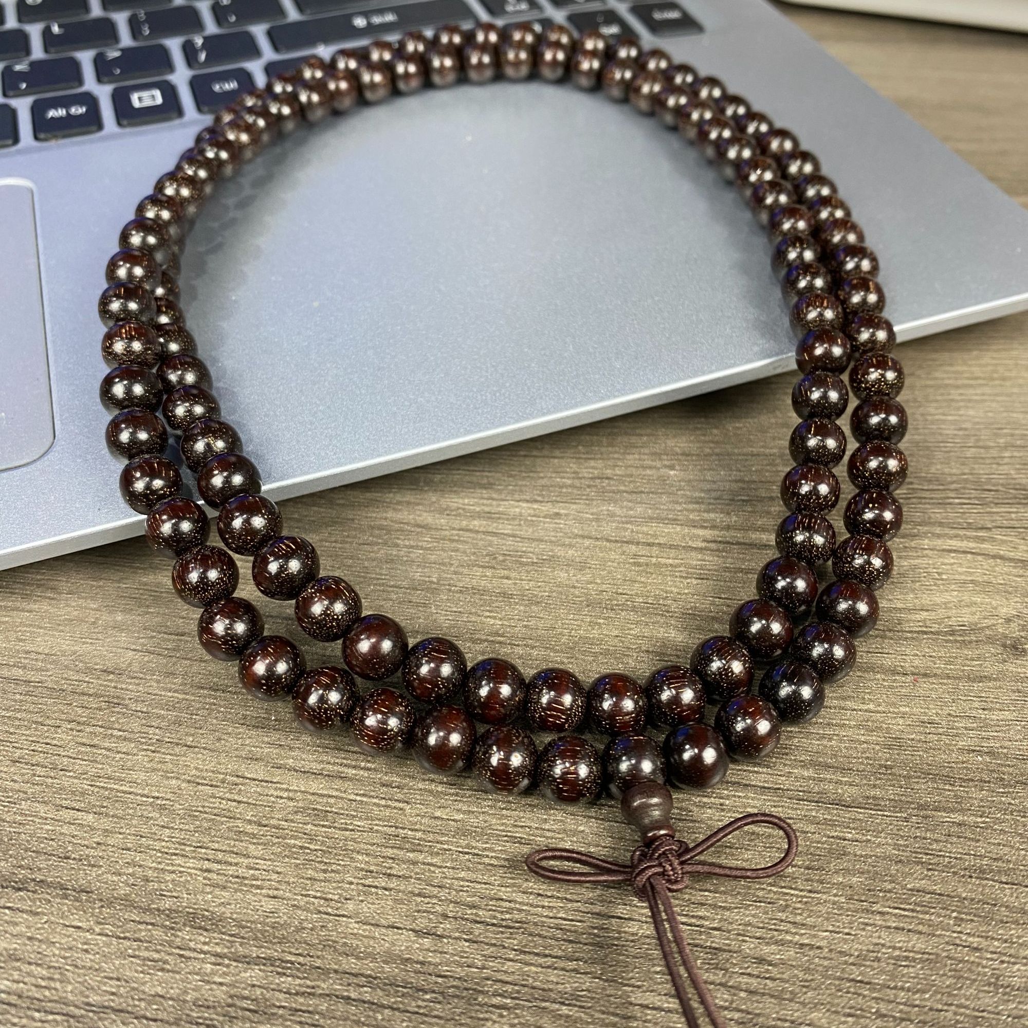 A134紫檀0.8*108长串（木质类手串沾水不退）