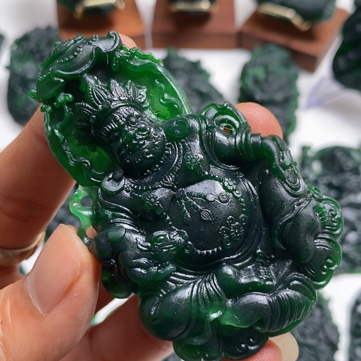 定制翡翠未镶嵌铁***人天然a货翡翠Z