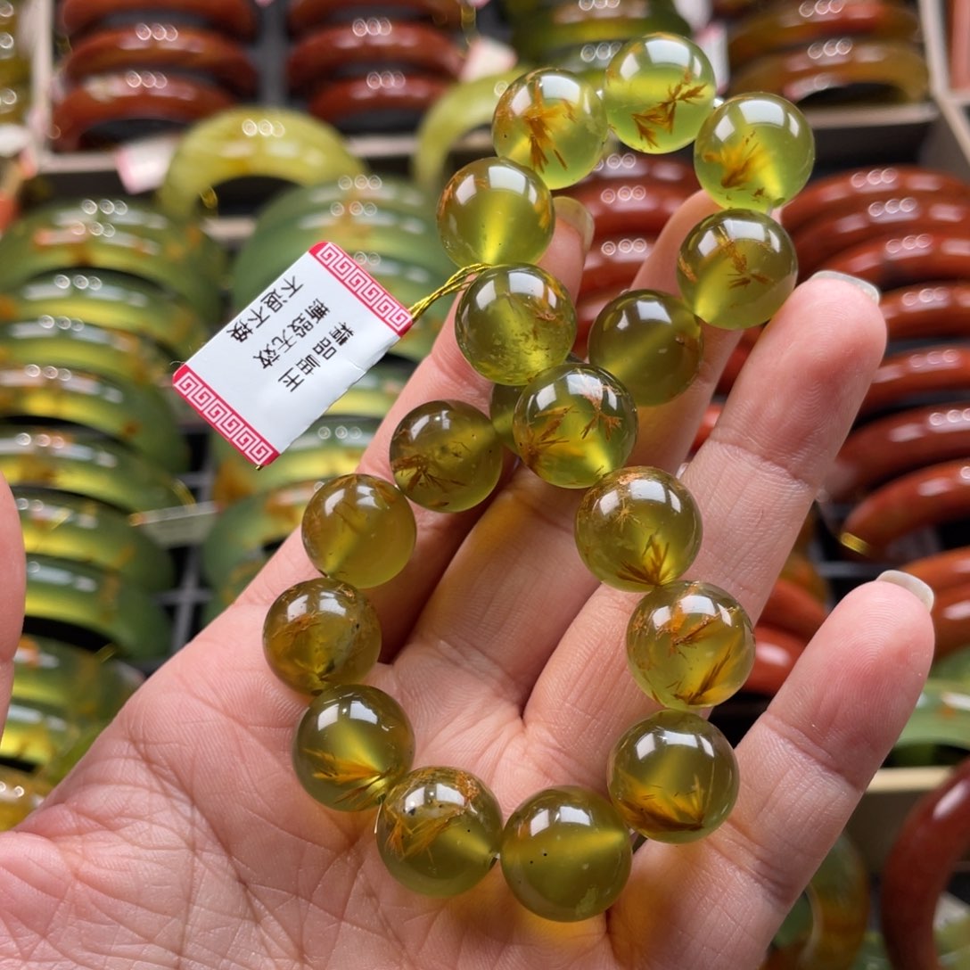 未镶嵌蛇纹石玉手链