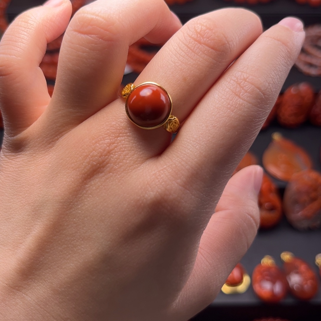 南红玛瑙南红银S925镶嵌