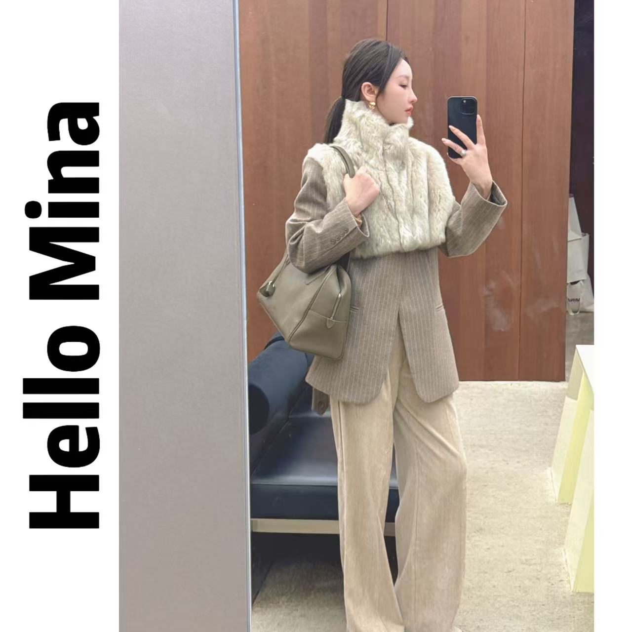 25759条纹修身立体剪裁西装外套