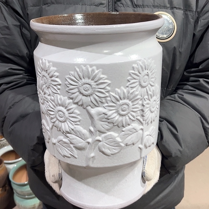 紫砂花盆高31口21————