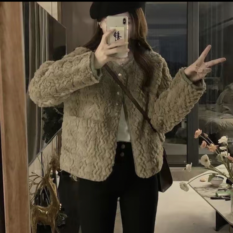 韩版气质外套秋冬新款小香风洋气时髦宽松显瘦长袖上衣女