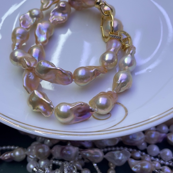 淡水珍珠项链合金墨*