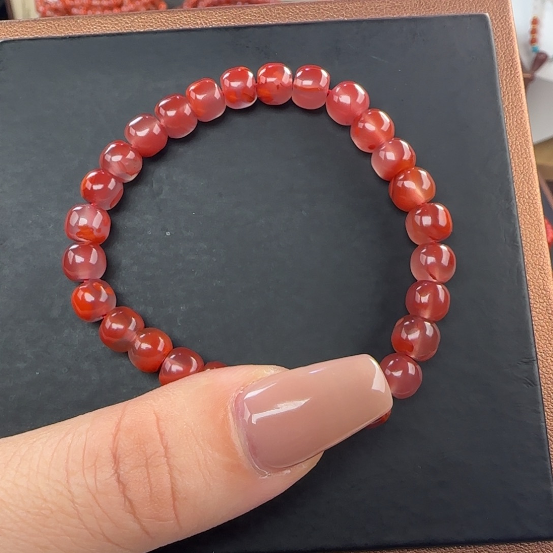 南红玛瑙未镶嵌手链