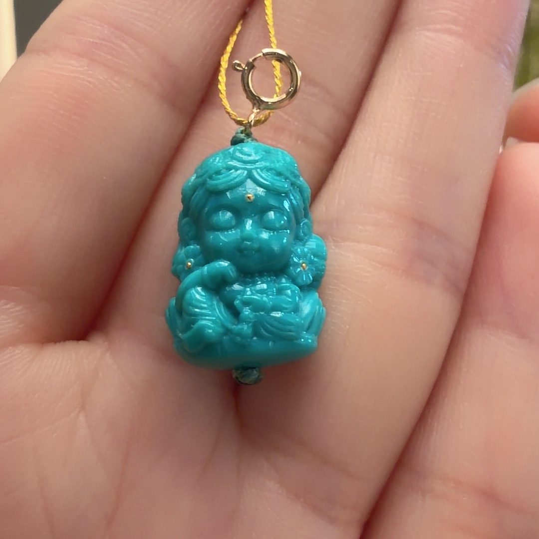 绿松石未镶嵌颈饰