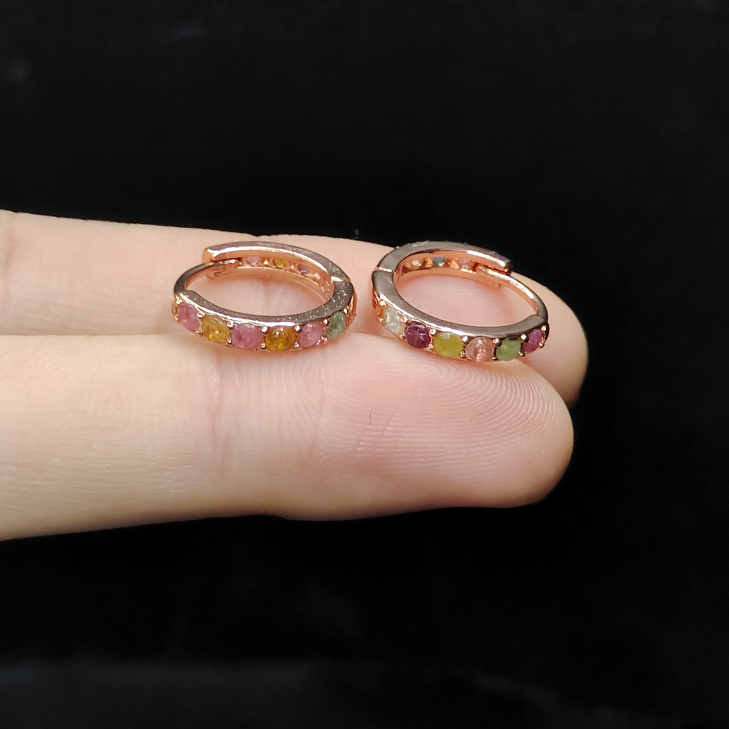 【老三珠宝】碧玺耳夹YC5【多样性发其一】约2mm