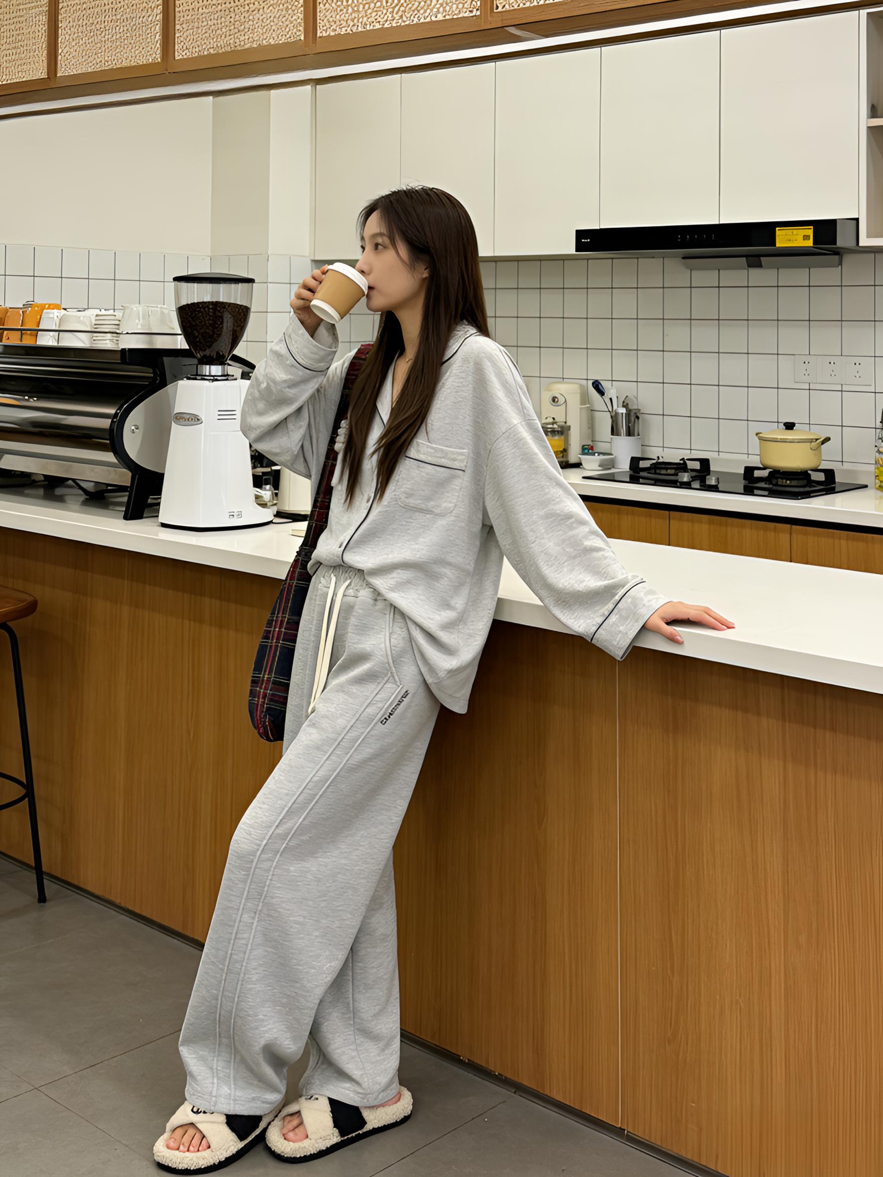 07长裤冬季加绒加厚款直筒卫裤男女同款百搭潮流休闲裤