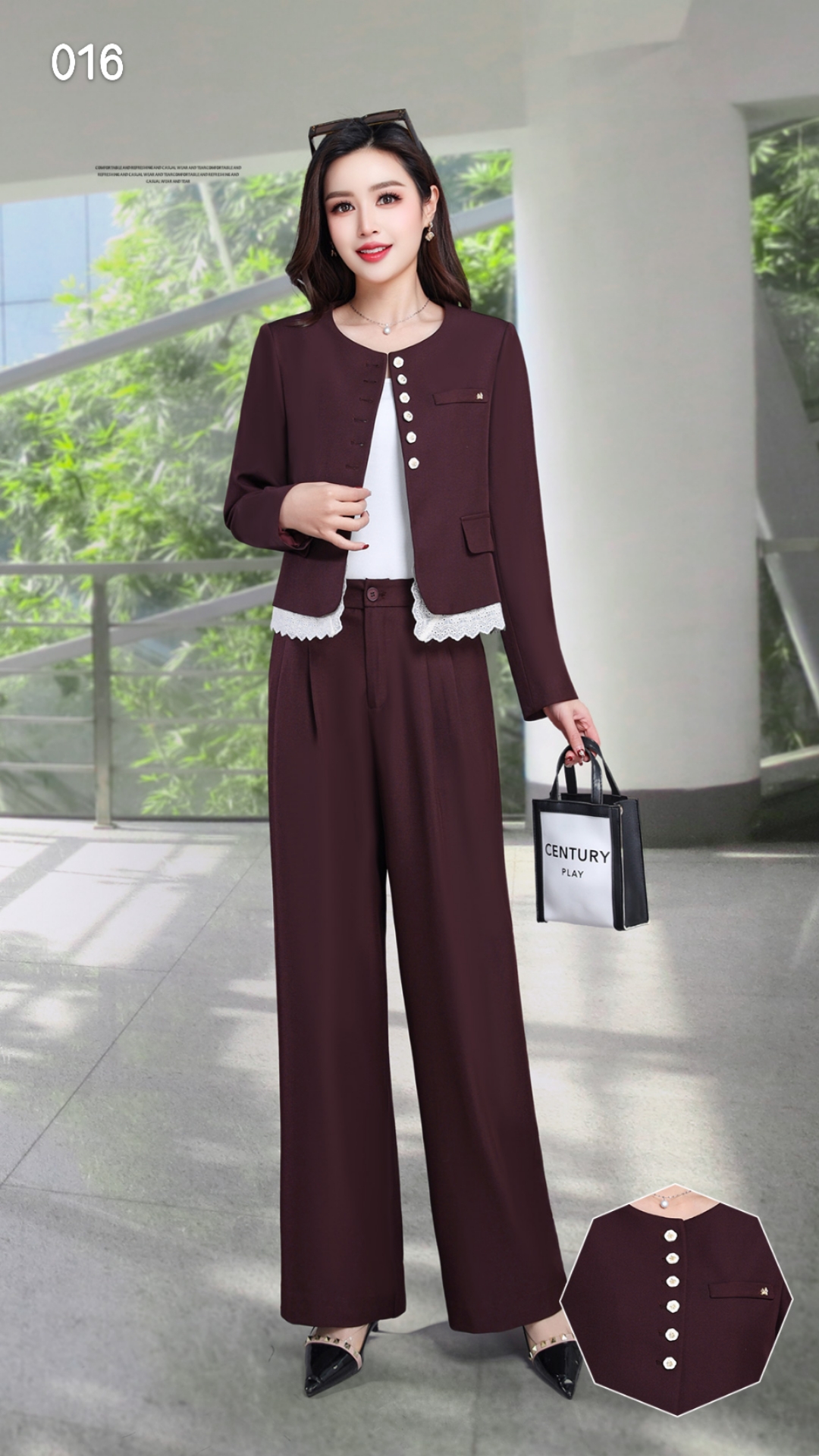 【依帆专属】F016 休闲风短款时尚套装秋季春秋秋装女装西装上