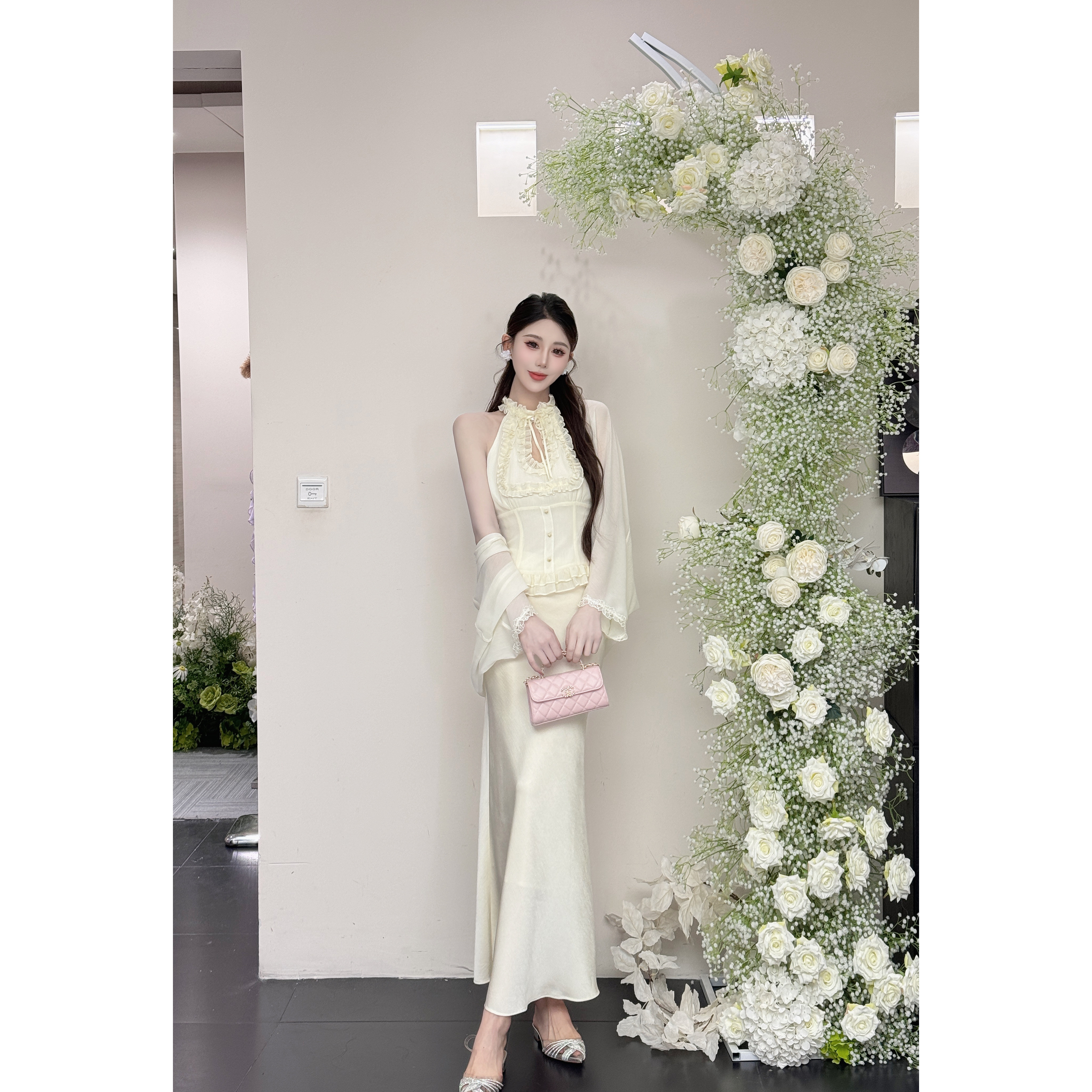 《白缎诗》小雨纯欲风INS风时尚套装套装吊带时尚东方