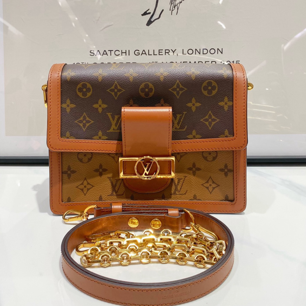99新 LouisVuitton/路易威登 lv中号达芙妮 单肩斜挎包 （14024）