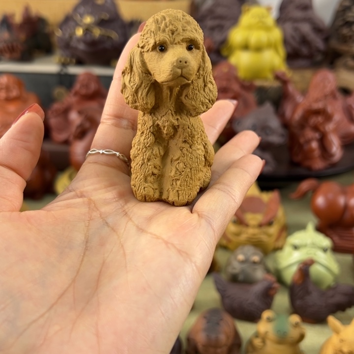 紫砂茶宠紫砂贵妇犬