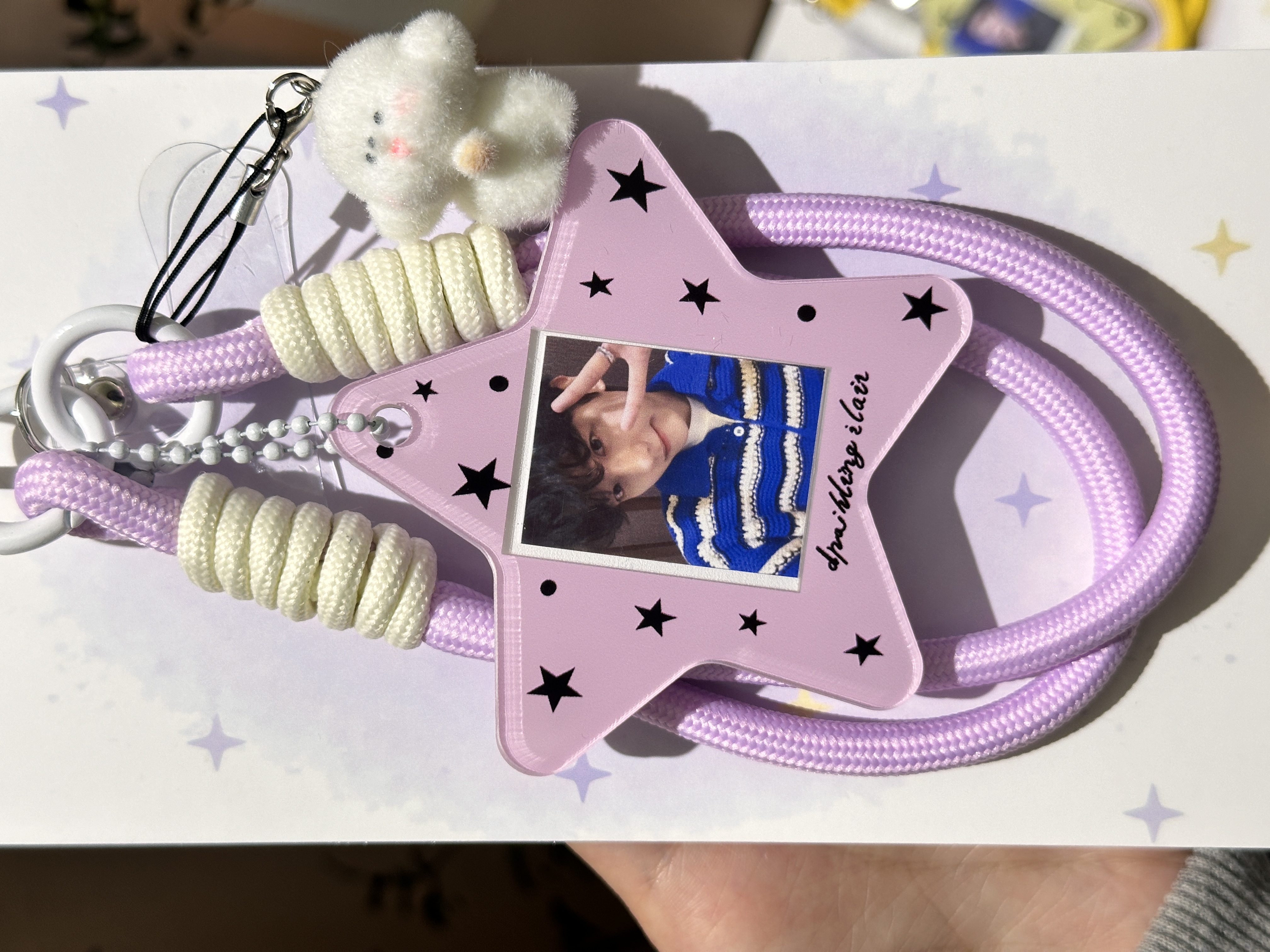 原创韩星明星手作miu系应援手机链