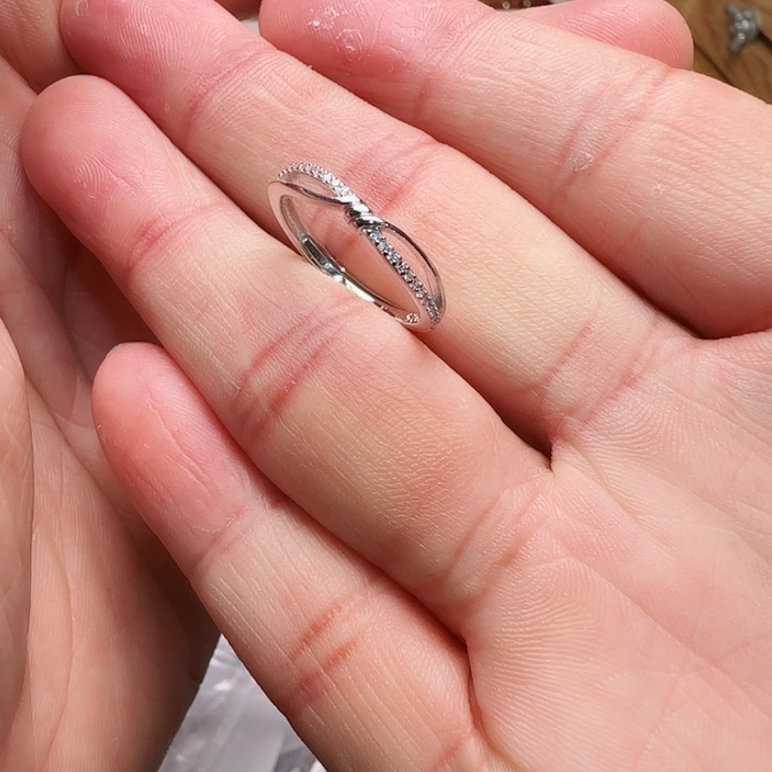 锆石戒指银S925镀金镶嵌