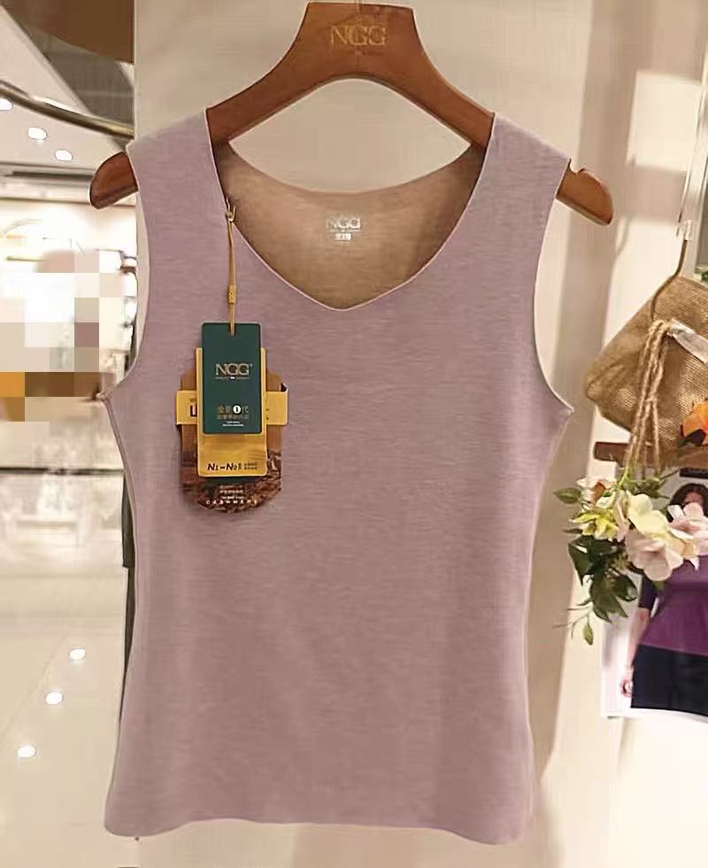 女士高端礼盒无痕铂金蚕丝山羊绒背心