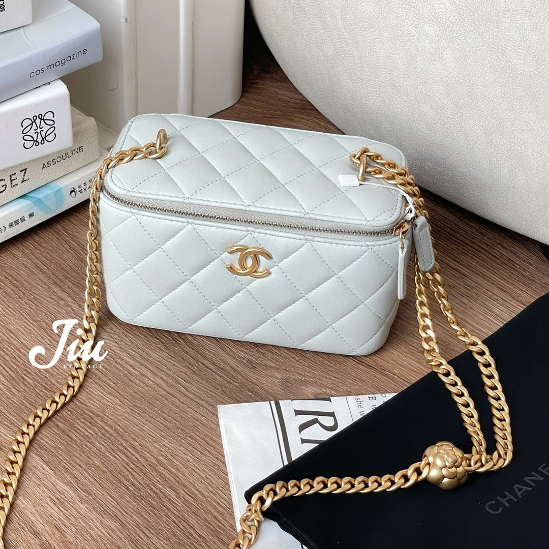 99新 Chanel/香奈儿 山茶花灰色长盒子 JM7-3288