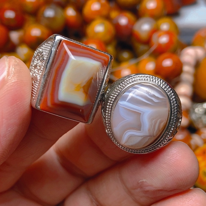 玛瑙/玉髓未镶嵌戒指