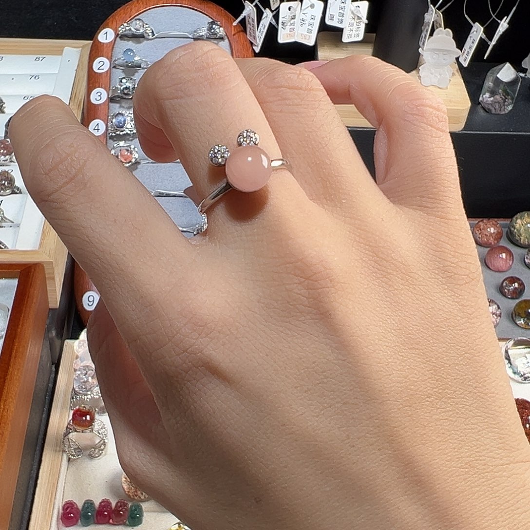 戒指水晶银S925镶嵌