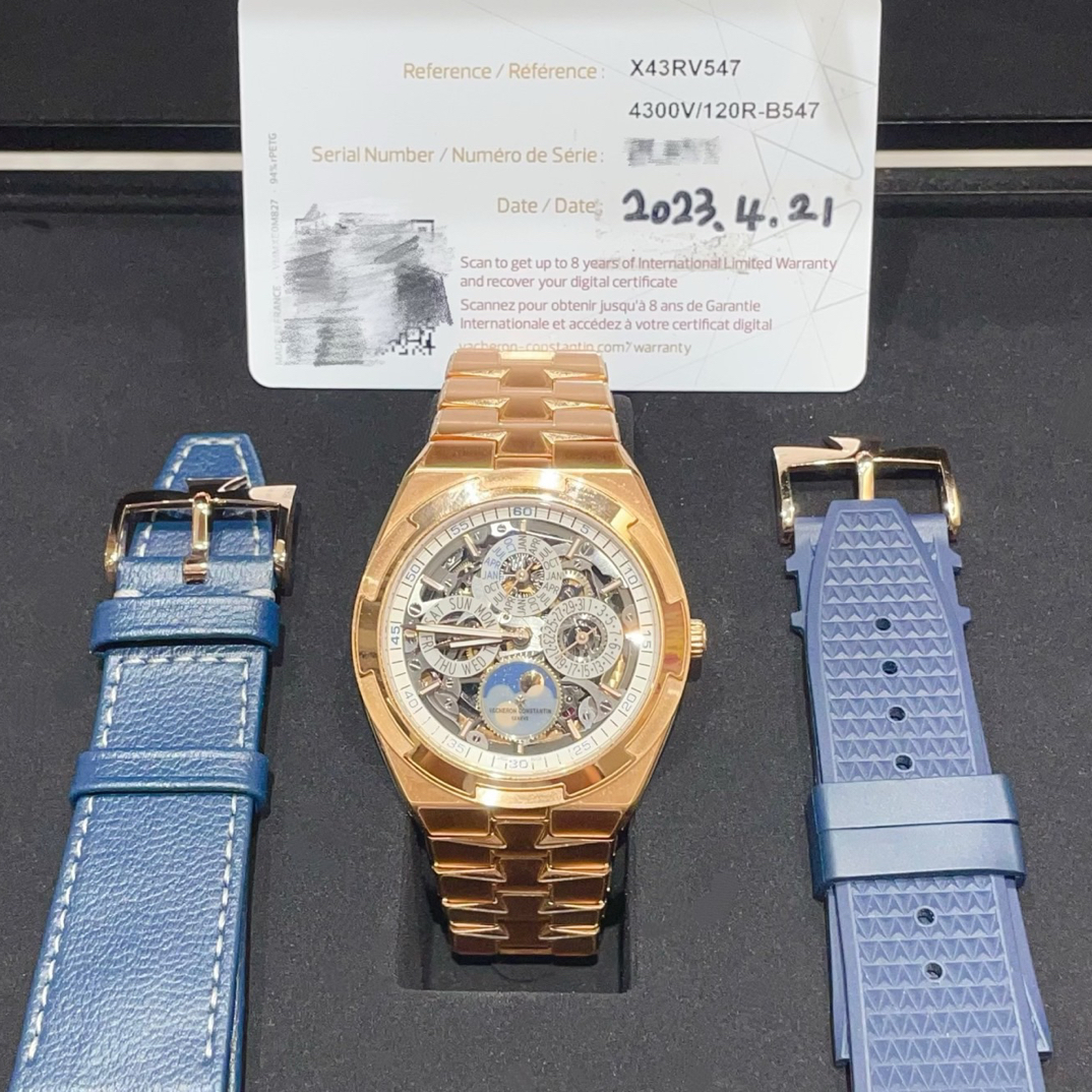95新 Vacheron Constantin/江诗丹顿 23年4300v镂空超薄万年历