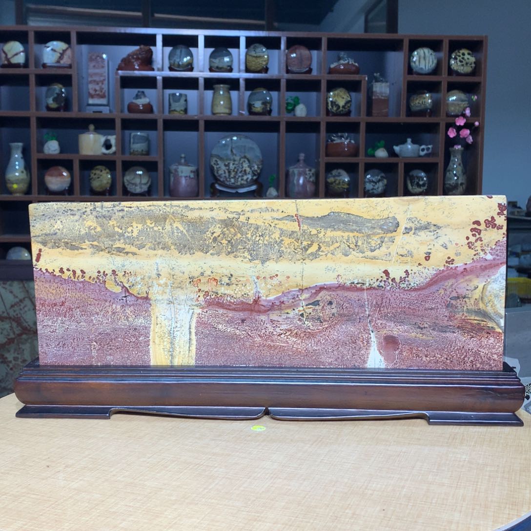 紫砂广西国画石摆件，收藏观赏