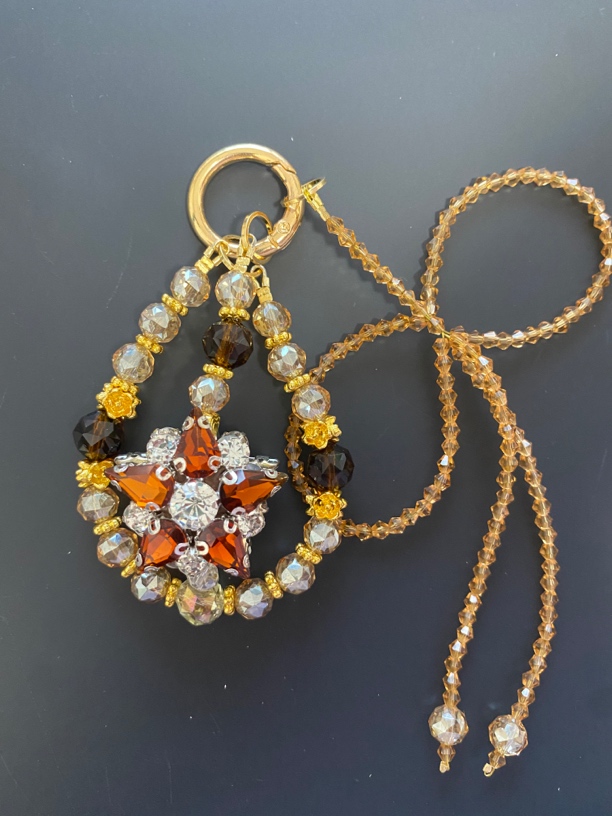 复古焦糖手机链挂件