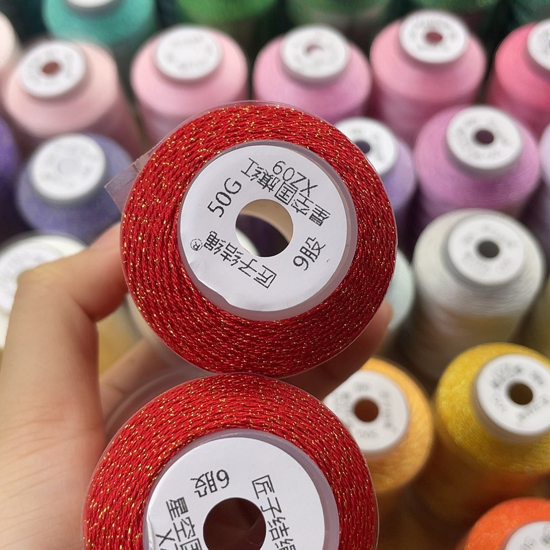 聚酯纤维6+9股50克星空国旗红