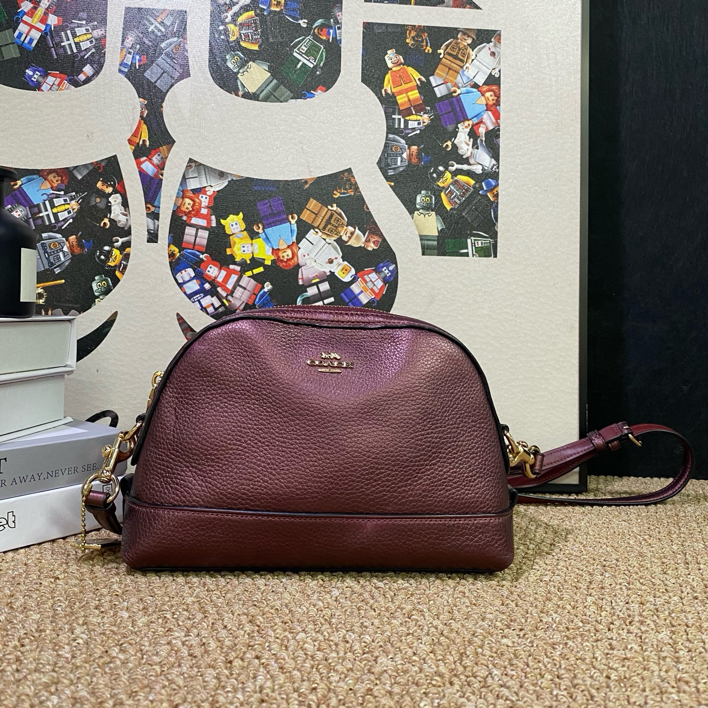 95新 COACH/蔻驰 21802斜挎包23*17