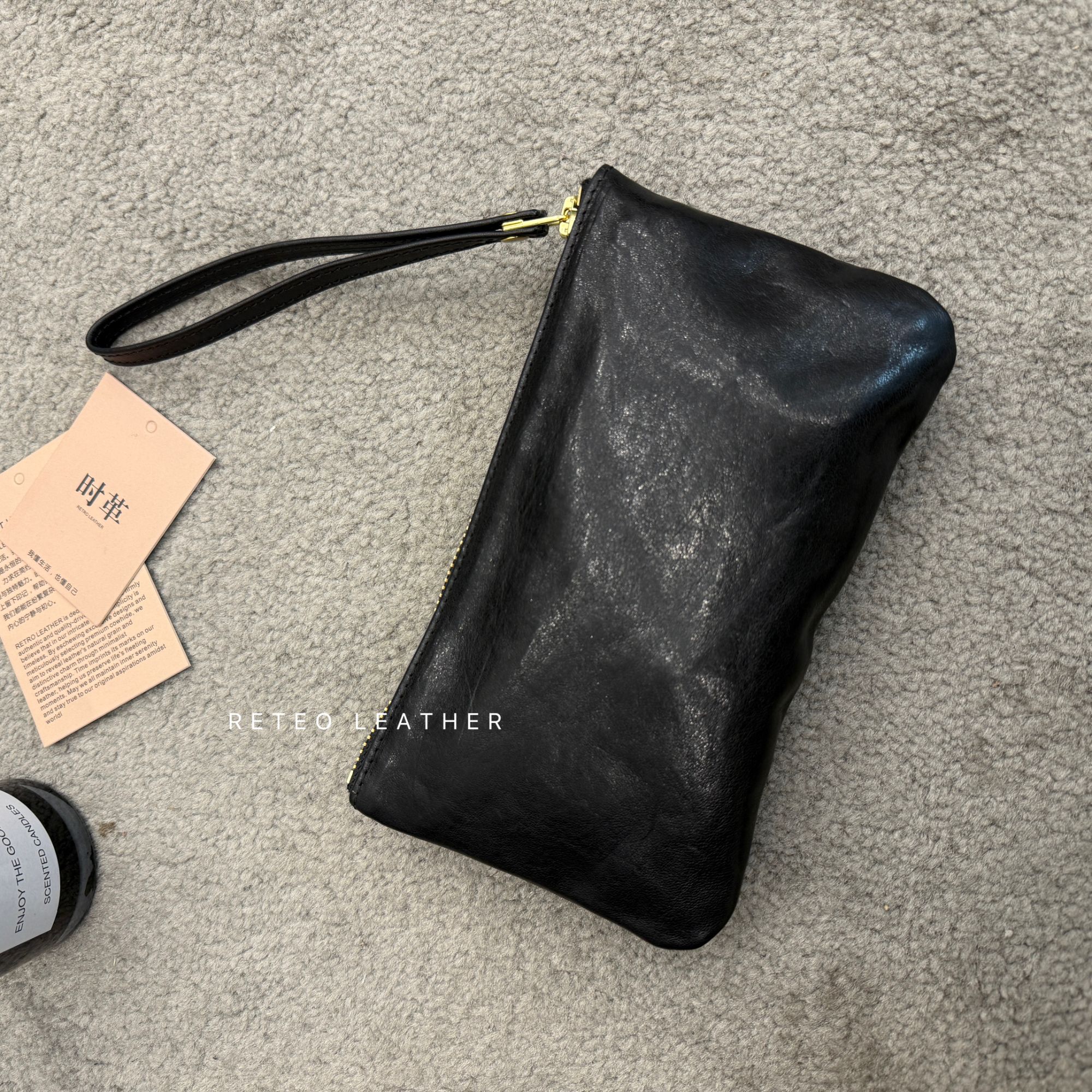 NANGE 【托马斯】手拿包进口头层牛皮