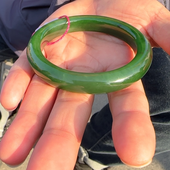 和田玉未镶嵌手镯55.7