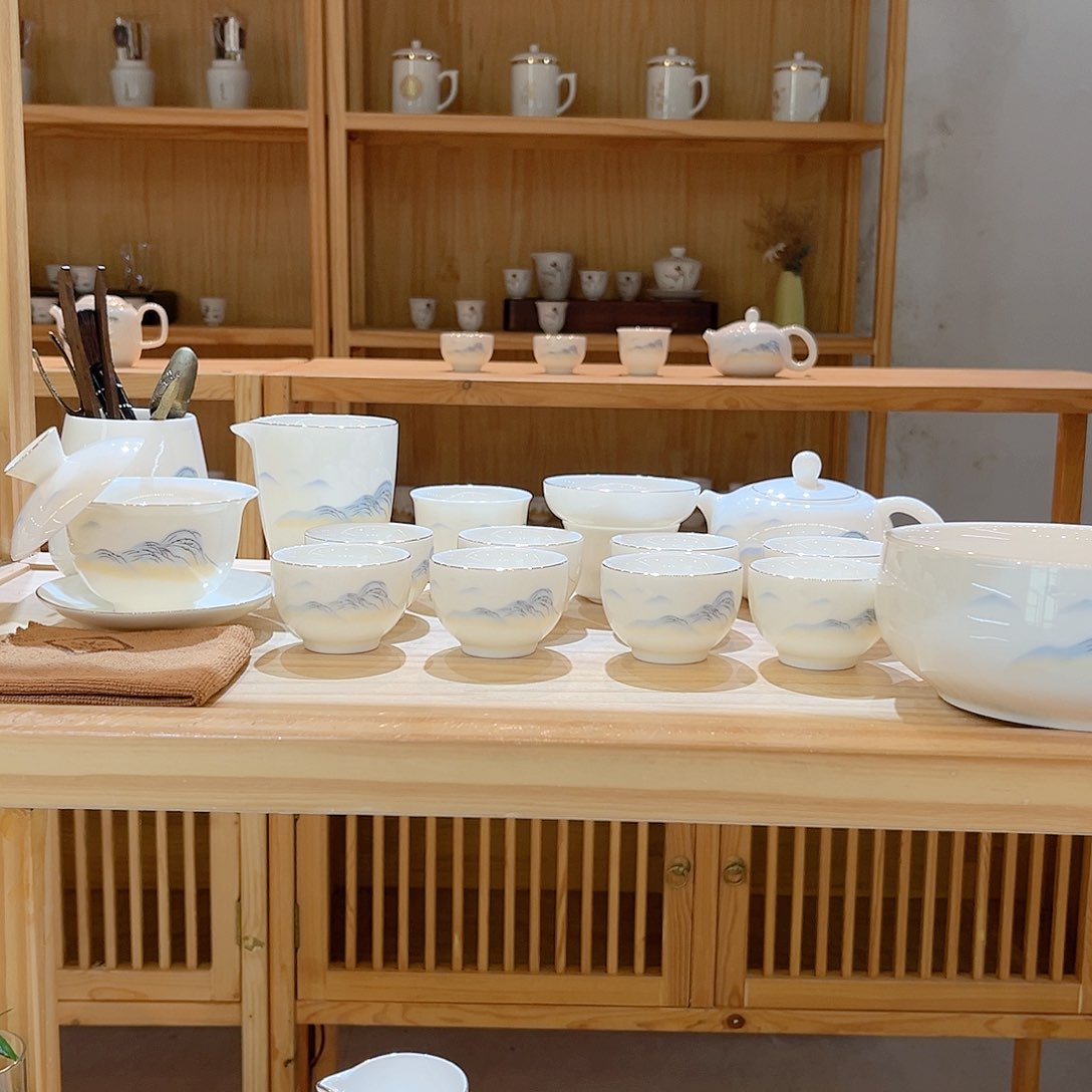 【御瓷斋】羊脂玉瓷茶具套装
