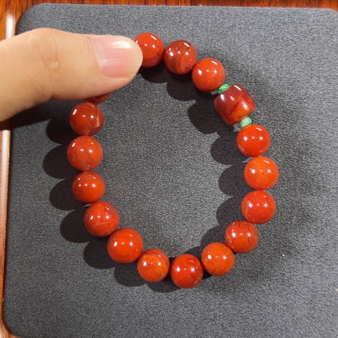 南红玛瑙手链未镶嵌