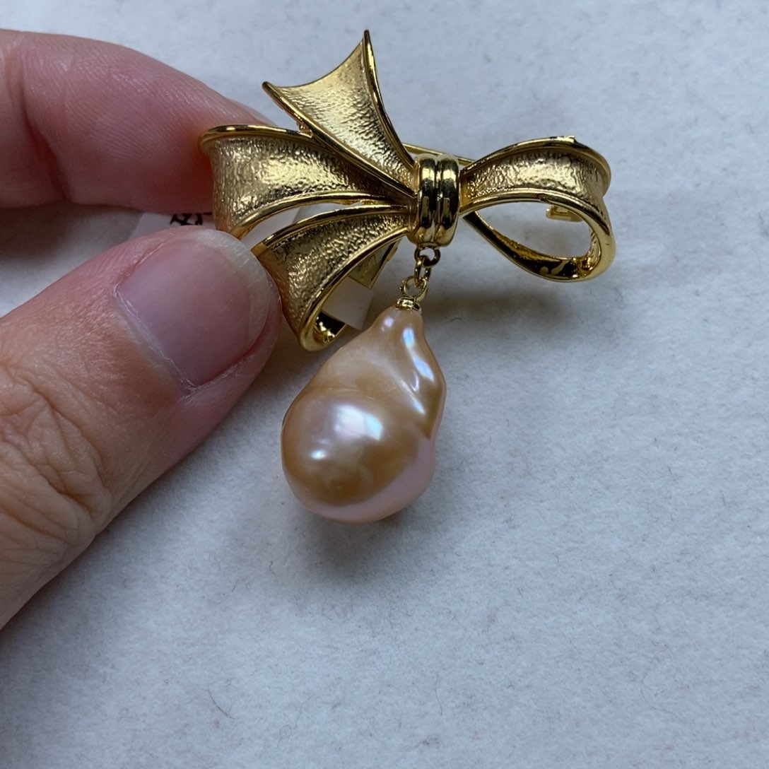 淡水珍珠胸针合金福利125
