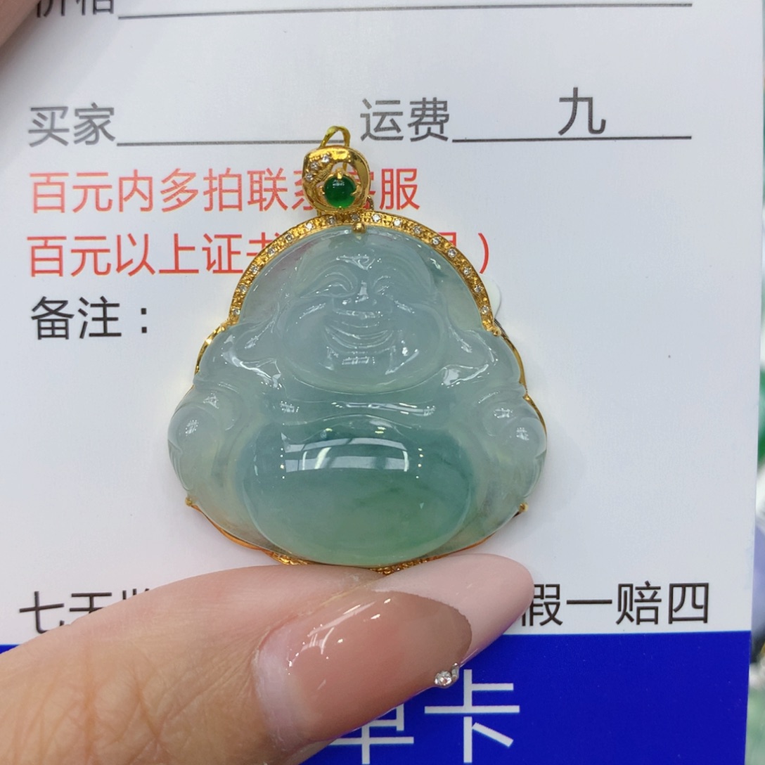 翡翠颈饰18K金镶嵌11111111111