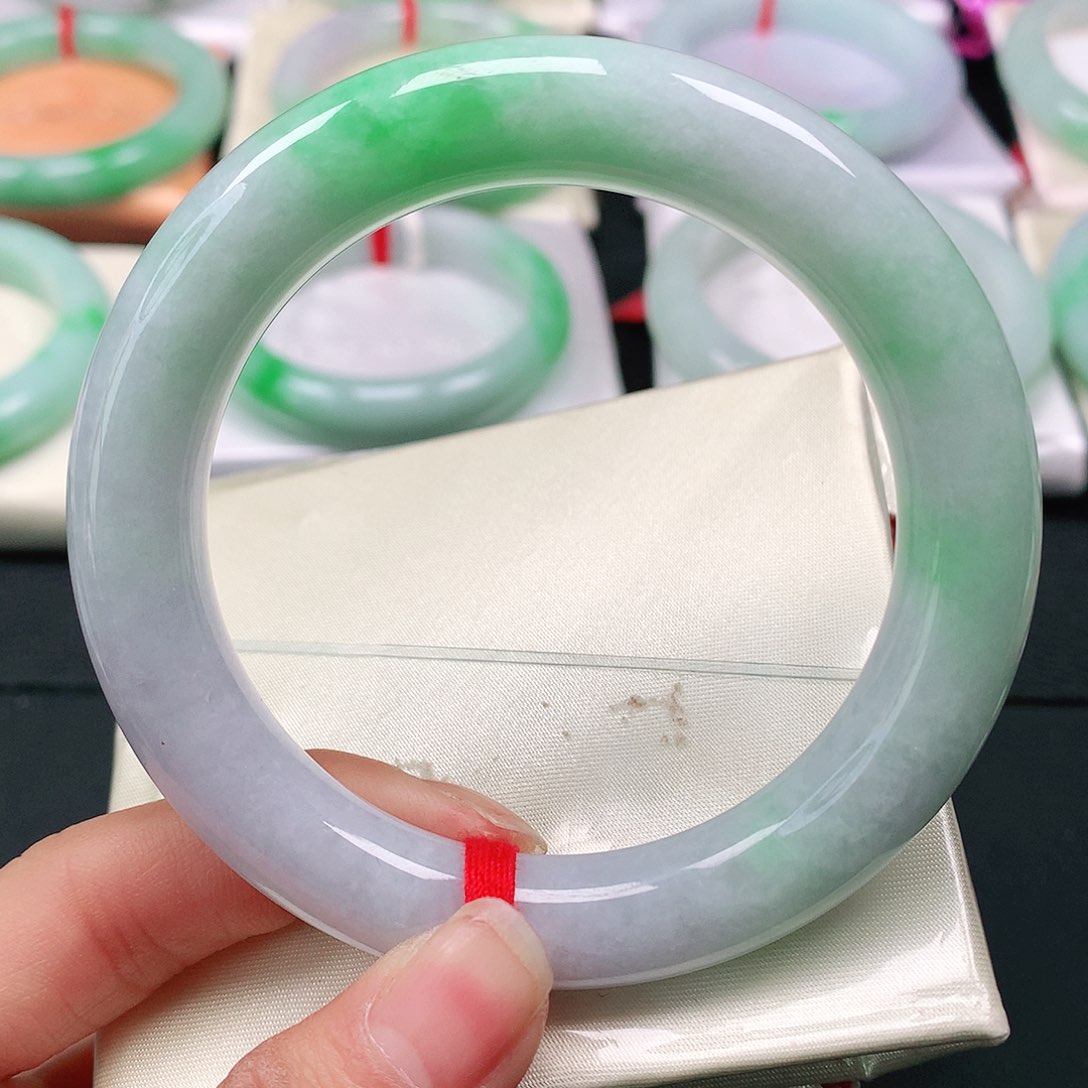 翡翠手镯（圆镯）未镶嵌天然翡翠手镯55