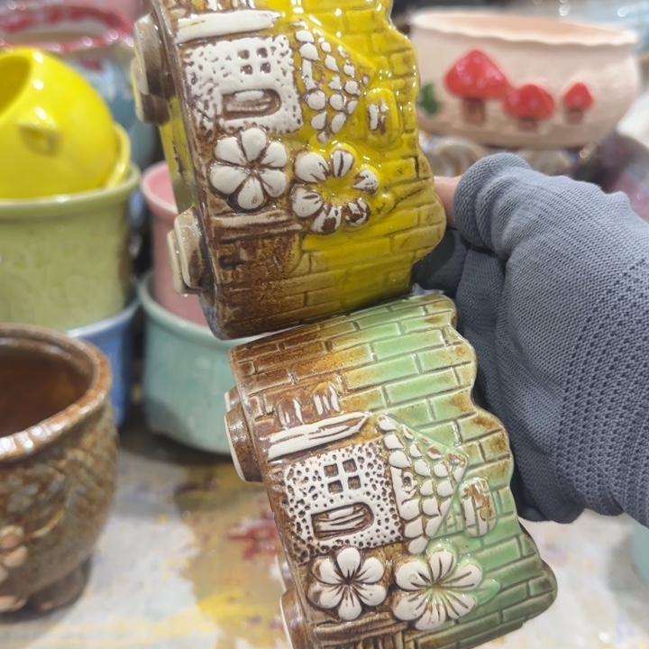 凑9米包邮，有孔，陶瓷花盆